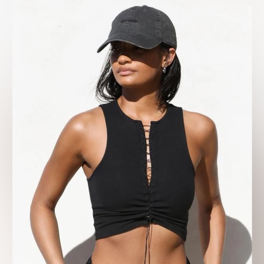 Joah Brown —LACE UP CROP TANK XS/S